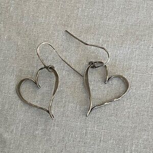 Lee Cohn Sterling Silver Heart earrings